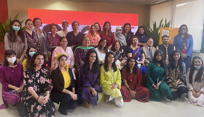 Female journalists address the challenges they face on a day-to-day basis in Islamabad on July 29, 2022. — Press release