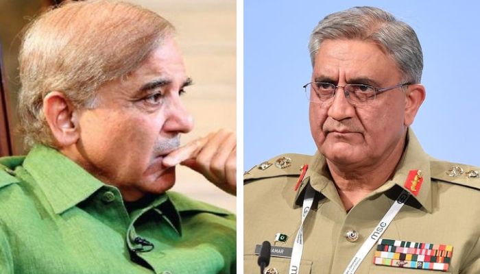 Army Chief General Qamar Javed Bajwa informs the Prime Minister Shahbaz Sharif of the most recent developments in the search for the Army Aviation helicopter - Geo.tv