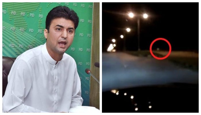 PTI leader Murad Saeed (left) and screengrab from video shared by him. — PID/Twitter