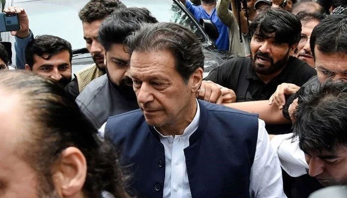 Former prime minister Imran Khan, who is facing terrorism charges, appears in court to extend pre-arrest bail, in Islamabad, Pakistan August 25, 2022. — Reuters