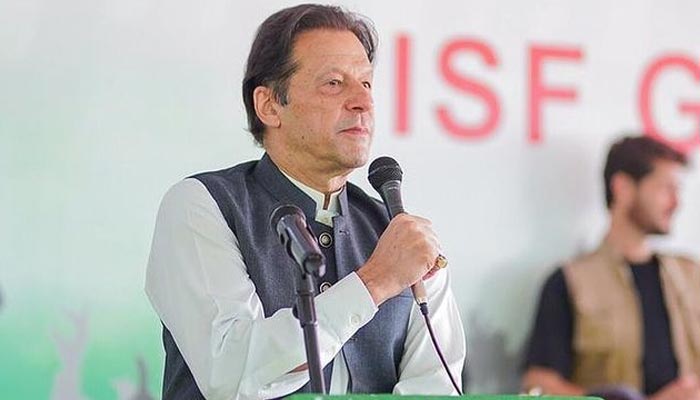 PTI Chairman Imran Khan addressing a students convention in Islamabad on September 23, 2022. — Instagram