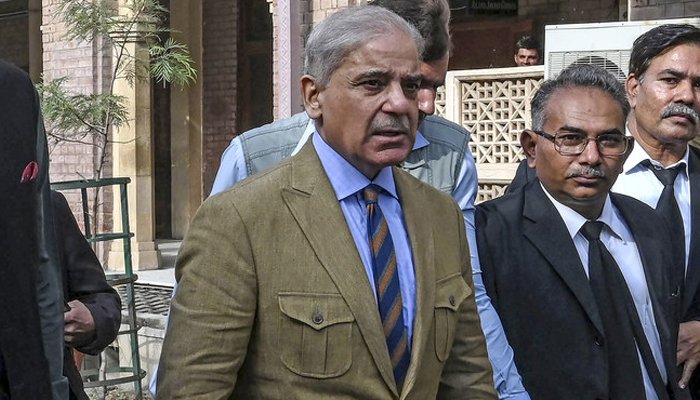 Prime Minister Shehbaz Sharif outside a court in Pakistan in this undated photo. — APP/File