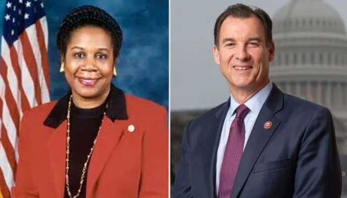 Members of the United States Congress, Sheila Jackson (left and Tom Suzy. - Geo.tv
