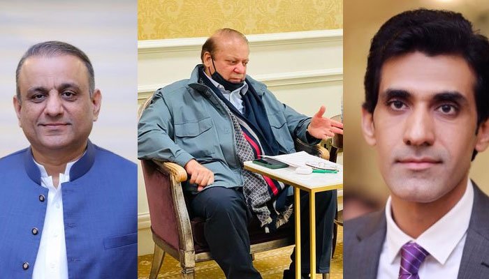 Aoun Chaudhry, Aleem Khan call on Nawaz in London