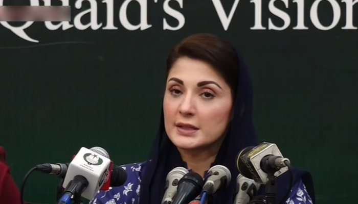 PML-N Vice President Maryam Nawaz addresses a press conference in Lahore, on October 04, 2022. — YouTube/PTVNewsLive