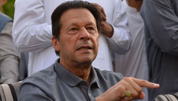PTI Chairman Imran Khan addresses a press conference. — APP/File