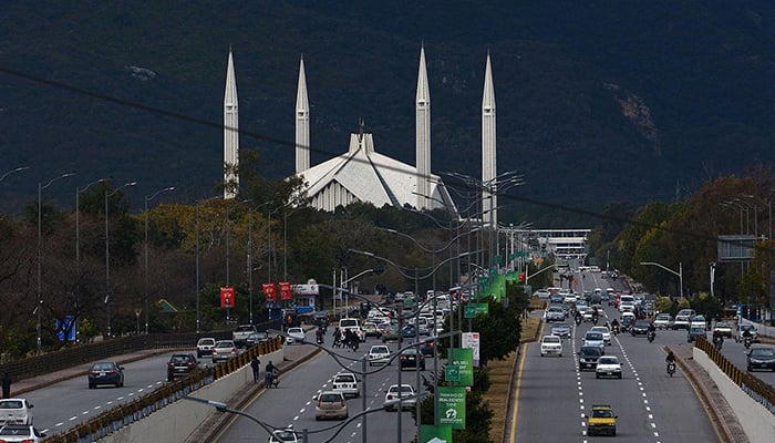 A view of the Faisal Mosque in Islamabad on January 8, 2022. — INP