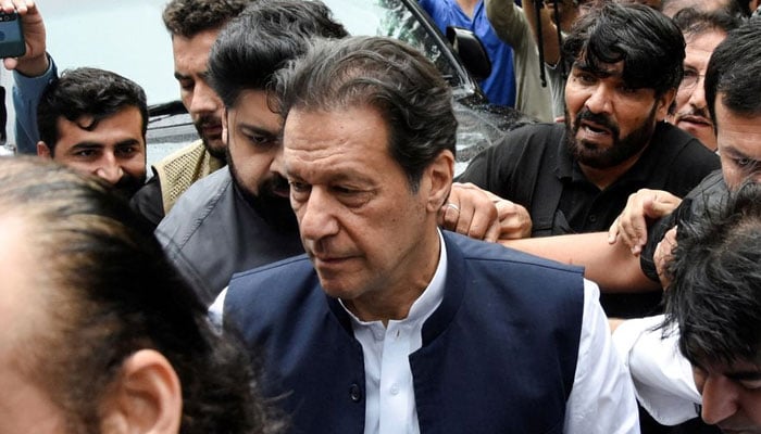 Former prime minister Imran Khan appears in court to extend pre-arrest bail in Islamabad on August 25, 2022. — Reuters