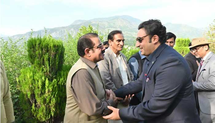 Foreign Minister Bilawal Bhutto-Zardari arrives in Azad Jammu and Kashmir on May 21, Sunday. — Twitter/@MediaCellPPP