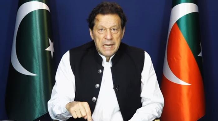 PTI Chairman Imran Khan addresses workers