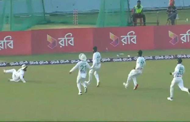 Watch: Five Bangladesh fielders chasing one ball in second Sri Lanka Test